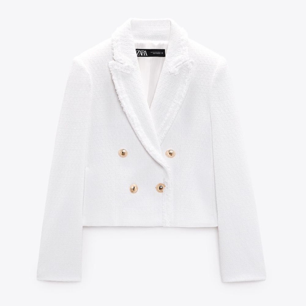 Zara Cropped Tweed Jacket